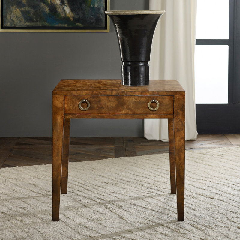Mid Century Solid Wood End Table