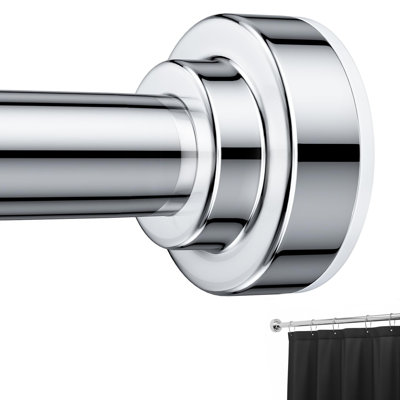Adjustable Tension Shower Curtain Rod, 32-80 Inch Stainless Steel No Drill Rod With Suction Cups, 30Lb Capacity
