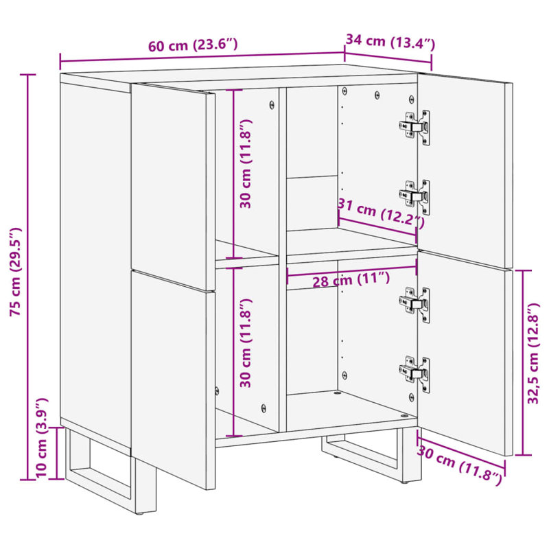 Litisha Glass Accent Chest, Light Brown