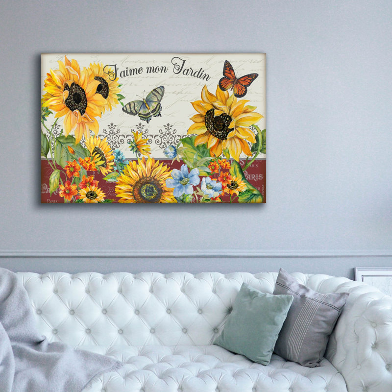 «Jaime Mon Jardin» par Jean Plout, art mural 60 po x 40 po, 60 po x 40 po