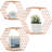 Mthimunye 3 Piece Hexagon Metal Floating Shelf-1781485206