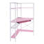 Bureau d'ordinateur de coin avec prises de courant-564369514