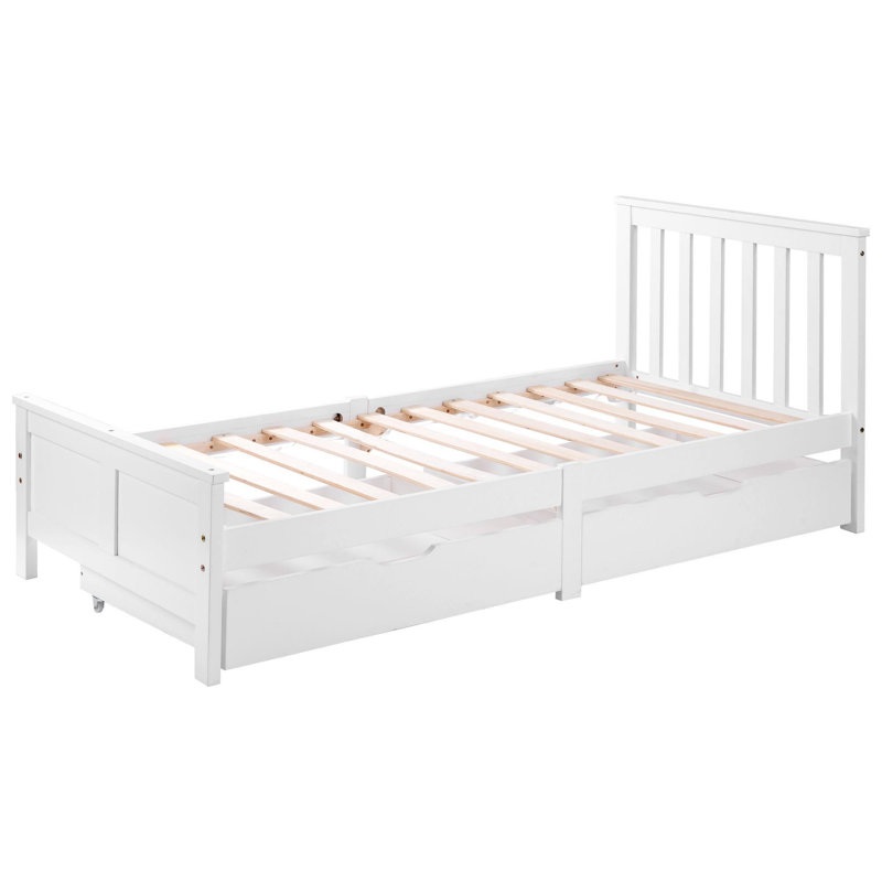 Peaks Solid Wood Storage Bed, Single (3')
