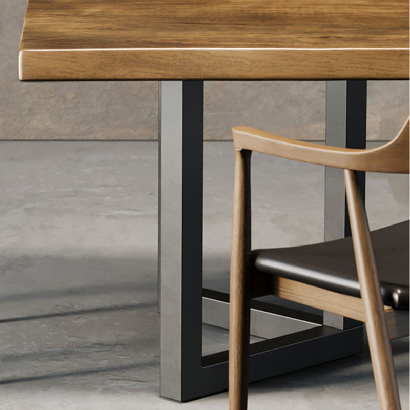 Modern simple industrial style table set, 29.5"H x 78.7"L x 31.4"W 