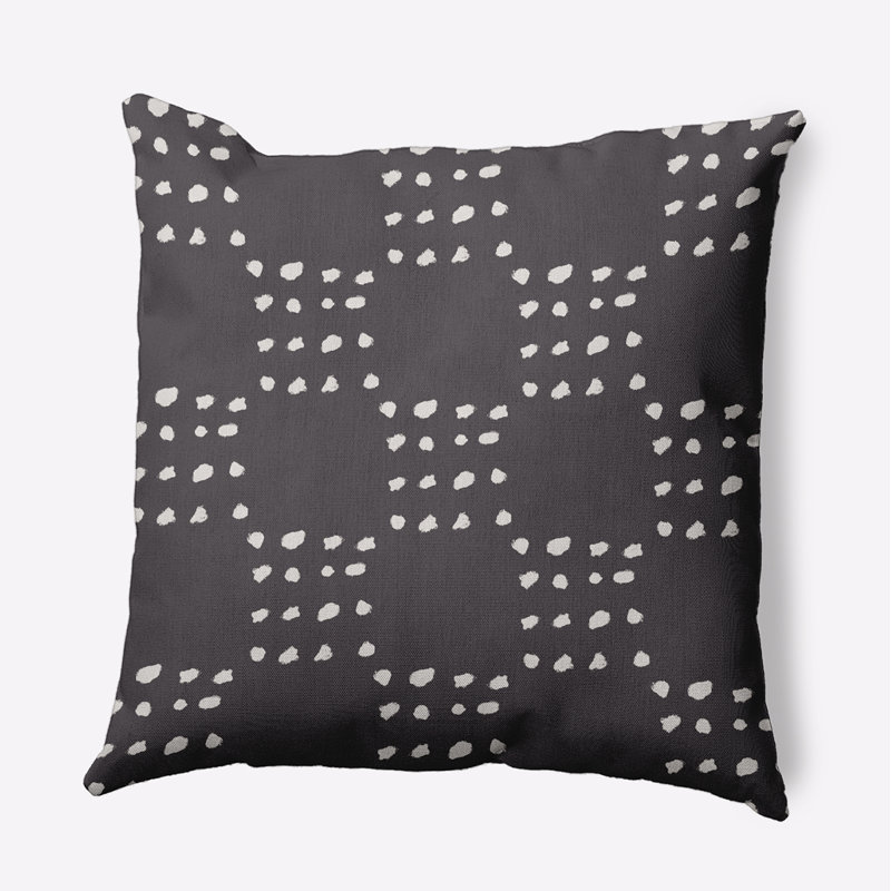 Coussin décoratif intérieur / extérieur Stitched Dots, Fossile, 18 po x 18 po