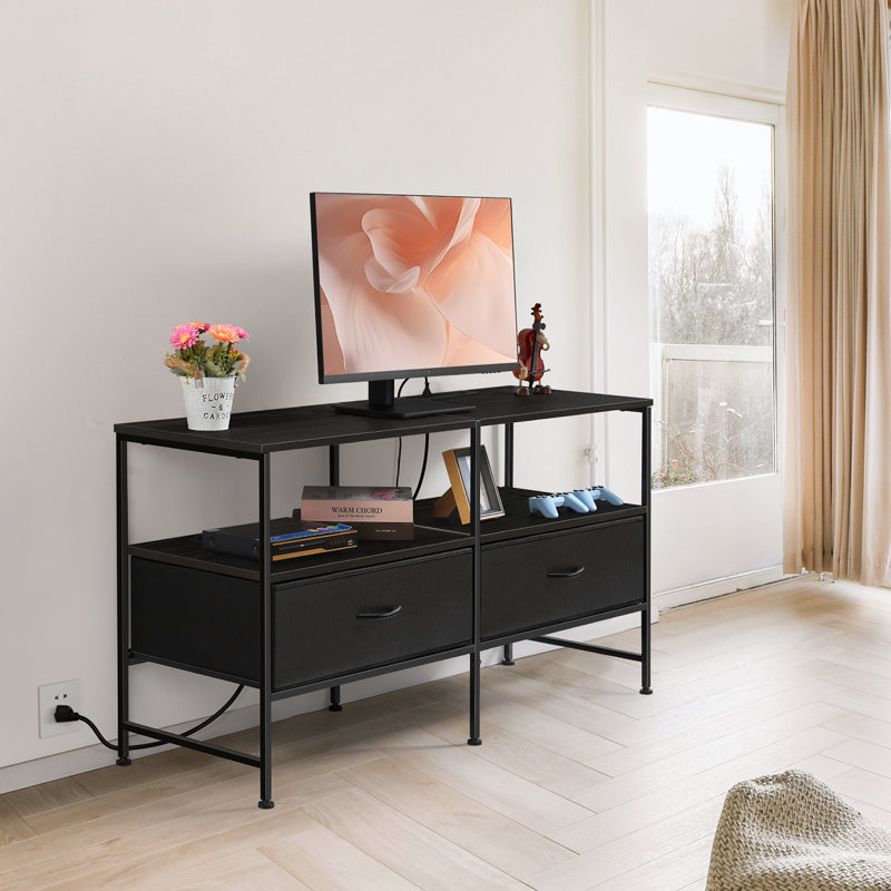 Crédence de rangement Keing 47,2 W, Noir
