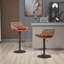 Ensemble de 2 tabourets de bar pivotants réglables à hauteur de comptoir avec repose-pieds pour la cuisine et la salle à manger-1215343870