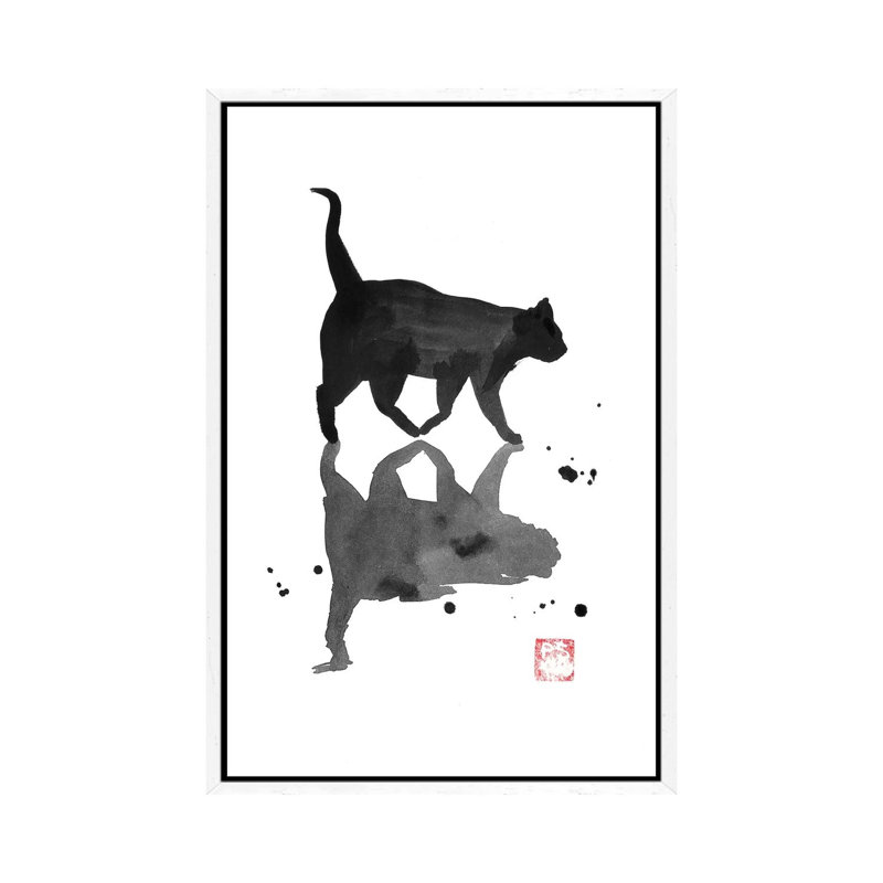 Puddle by Péchane - Print on Canvas, 101.6 cm H x 66.04 cm W, White Framed