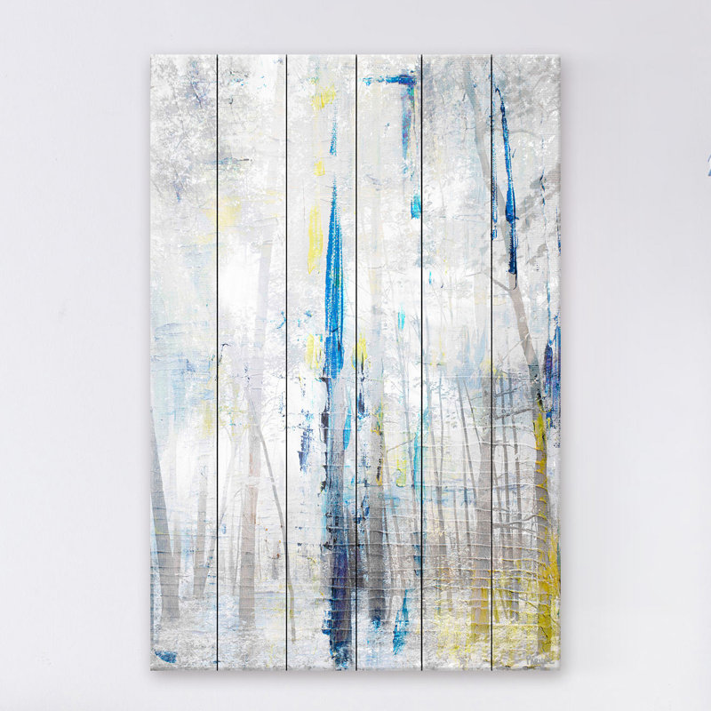 Reproduction d’art sur bois blanc "haute et brillante" par parvez taj,, H 24 po x l 16 po x P 1,5 po