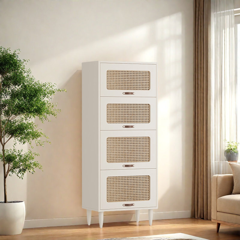 Rabehi, (4 tablettes) H 58,2 po x l 23,6 po x P 13,7 po, Blanc