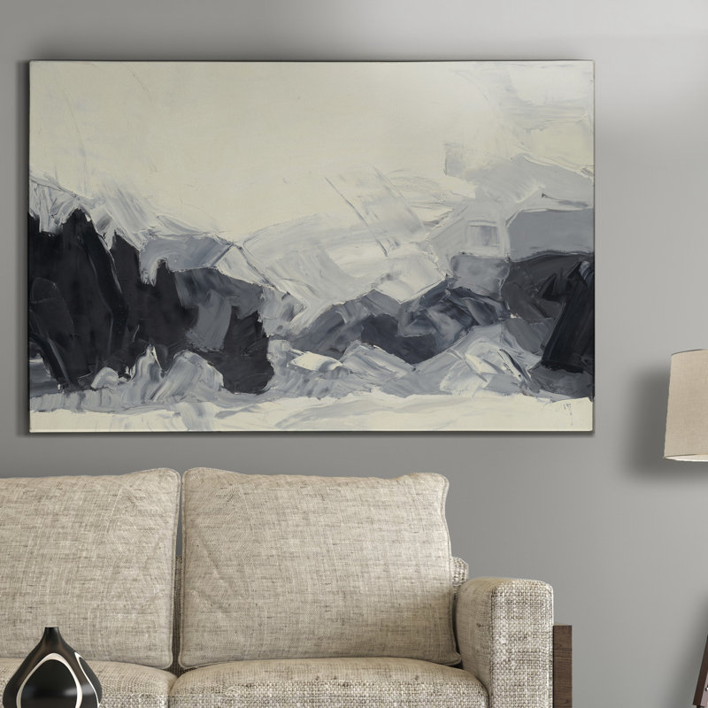 « winter white », peinture sur toile tendue, H 32 po x l 24 po x P 1 po