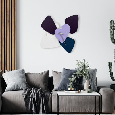 Horloge murale élégante en métal 18,1 po x 18,9 po | Fabrication 100% métal, épaisseur: 0,04 pouce | Décoration élégante, parfaite pour le salon, le bureau et la cuisine, design moderne avec attrait intemporel