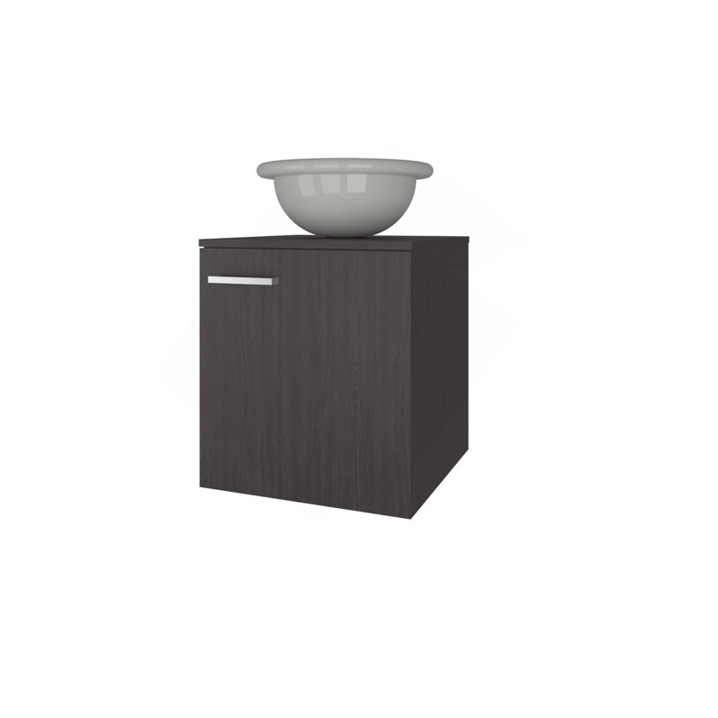 Meuble-lavabo avec lavabo intégré Wengue, Marron foncé