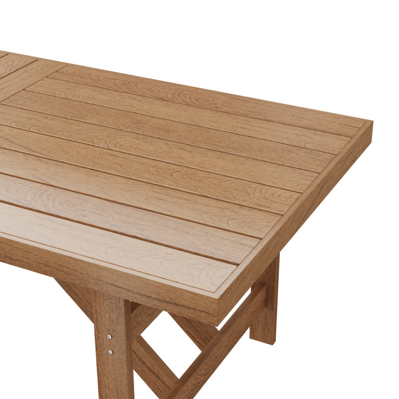 Table de salle à manger d'extérieur l 94,5 po avec trou pour parasol
