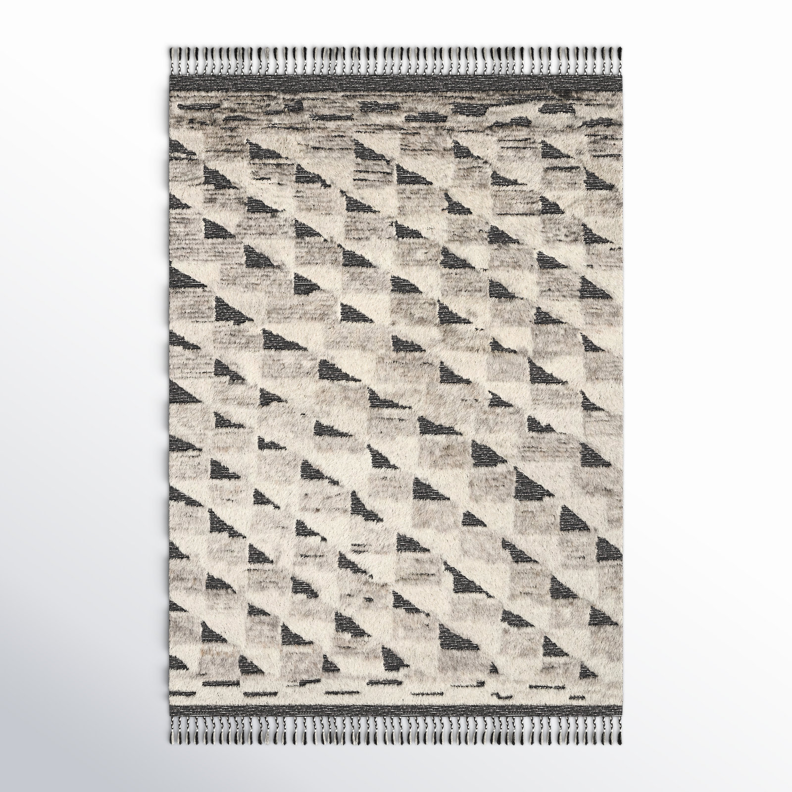 Benjamin Natural/Black Rug, Rectangle 5'6" x 8'6"