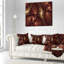 Motif fractal brun symétrique - coussin à imprimé floral-30718461-30718465