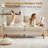 Loveseat Sofa Mid Century Modern Small Couches For Small Spaces, Upholstered Small Couch For Bedroom,Comfy Couch With Spring Cushion,Tool-Free Assembly-59514340-59514337