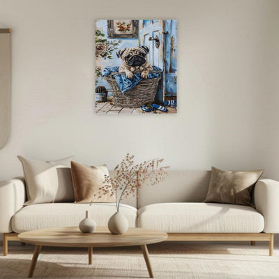 Art mural rétro sur toile 24 "x 36"