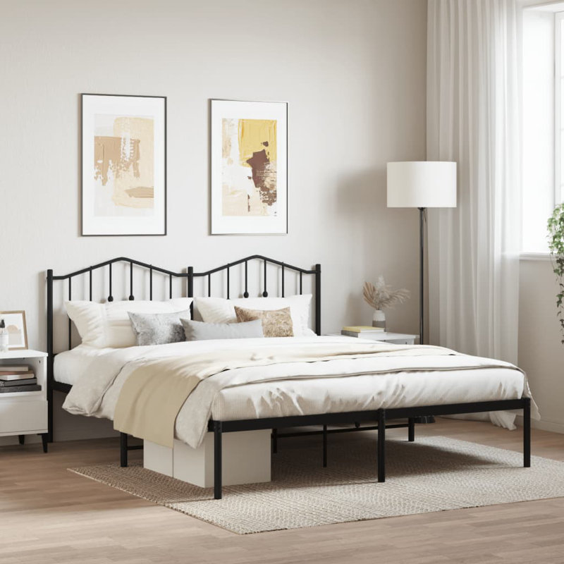 Affton Metal Bed, Black, Super King (6')