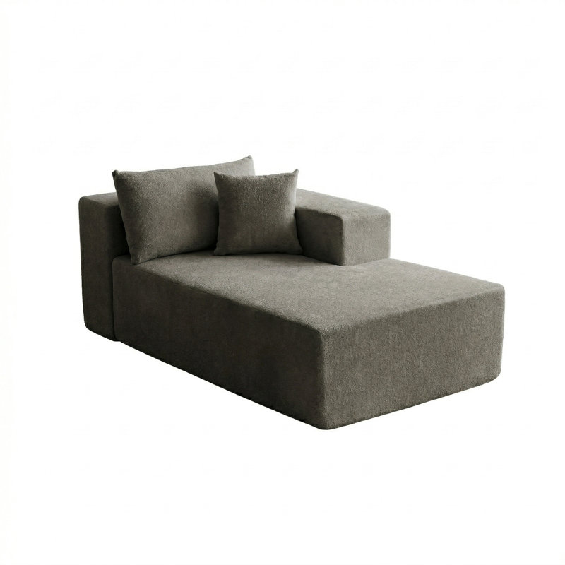 Chaise Boneless Cloudy, aucun assemblage requis, chaise rembourrée moderne en velours côtelé avec assise profonde