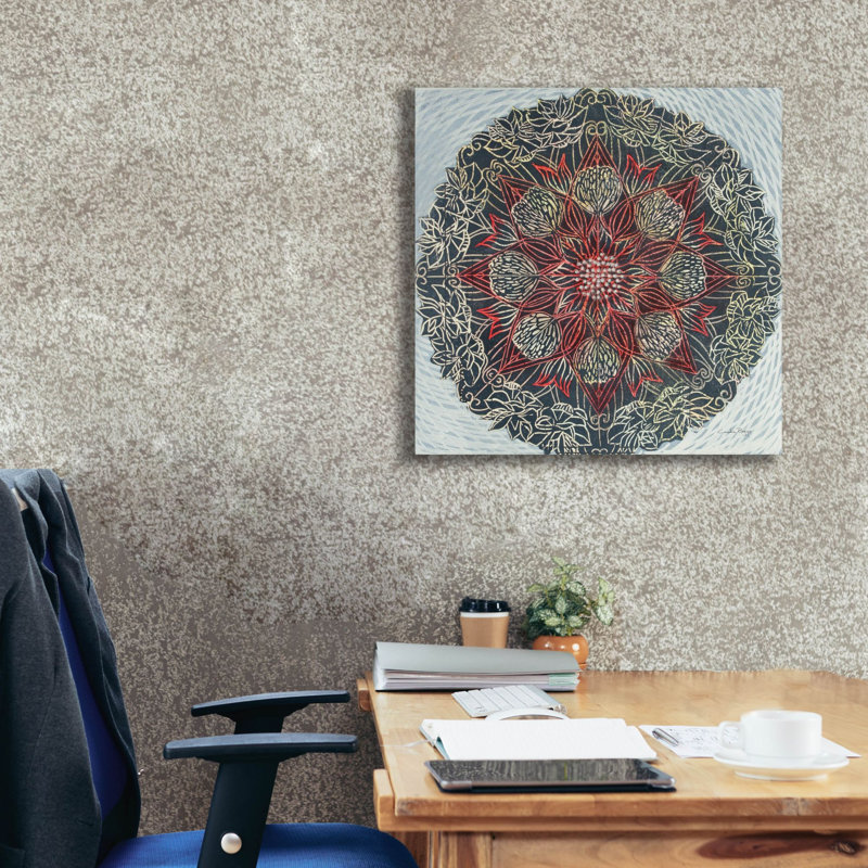 «Starshine Mandala 2» par Candra Boggs, art mural sur toile, H 26 po x l 26 po x P 1,5 po