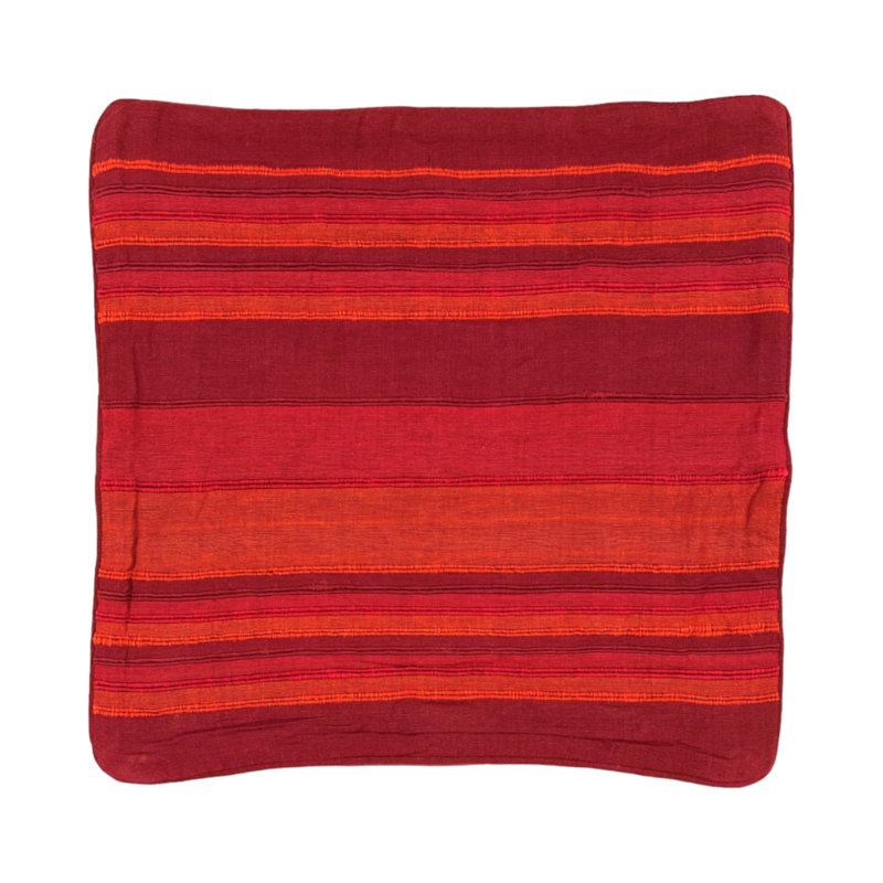 Daeschle Striped Red Square Cushion