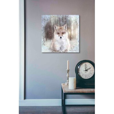 «Enchanted Winter Fox» par Bluebird Barn, art mural sur toile