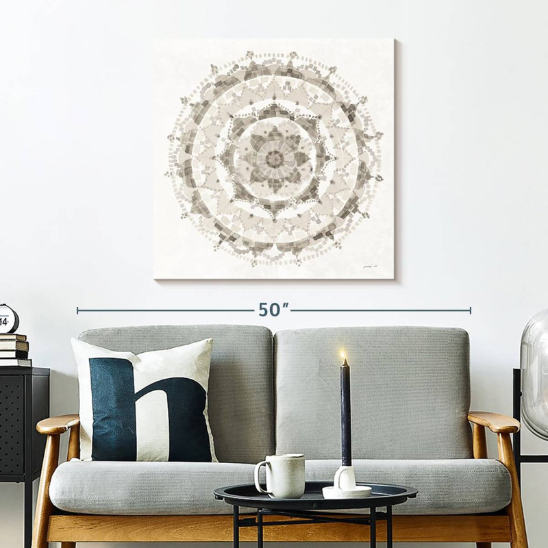 Neutral Mandala, 30" H x 30" W