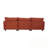 L Shaped Modular Sectional Sofa with Movable Ottoman and side pocket-794422959