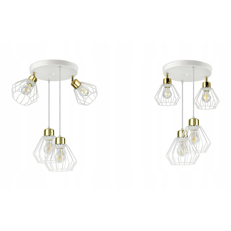Lavonia 4 - Light White Cluster Pendant