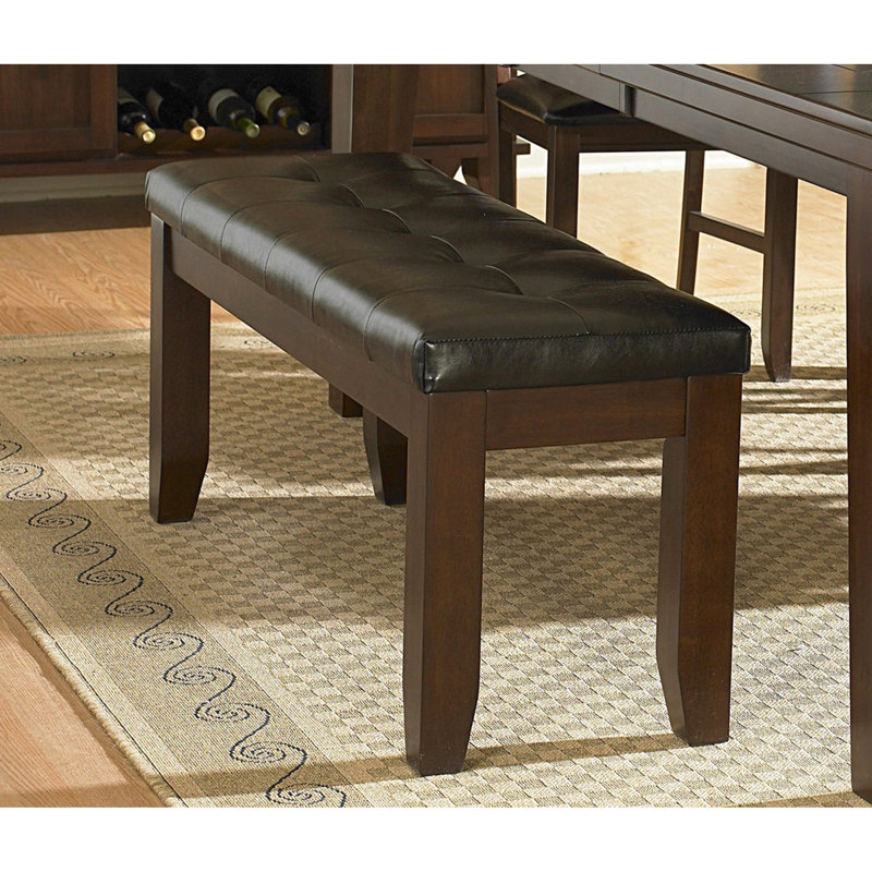 Finition banc en bois 1pc similicuir rembourré