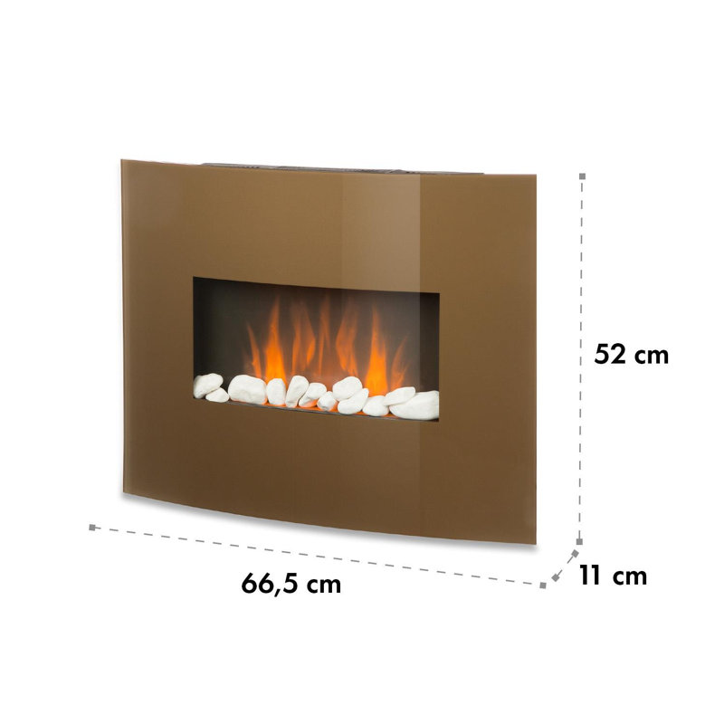 Klarstein 66.5cm W Copper Electric Fireplace Insert