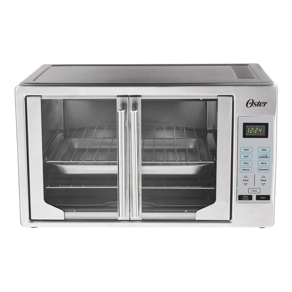 Oster Extra Large French Door Air Fryer Toaster Oven, Gray/Silver 