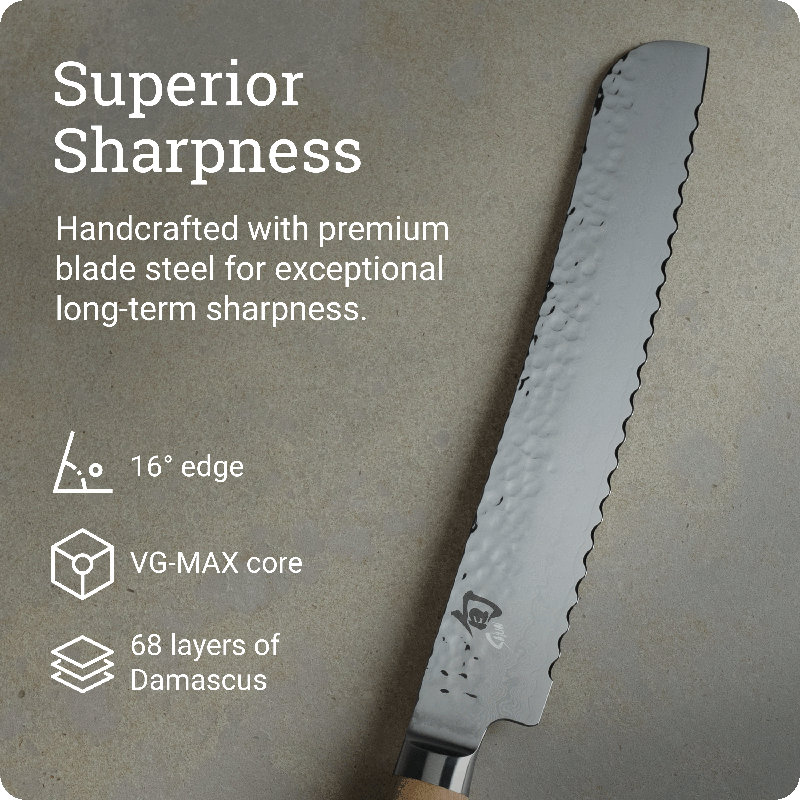 Premier 9'' L Bread Knife, Blonde