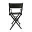 Fauteuil de réalisateur Casual Home, structure noire / toile noire, convient aux adultes, style pliable, 2 pièces / ensemble Populus