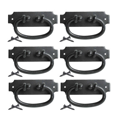 Drawer Hepple Wrought Iron 4 1/2" Center to Center Drop Handle Multipack