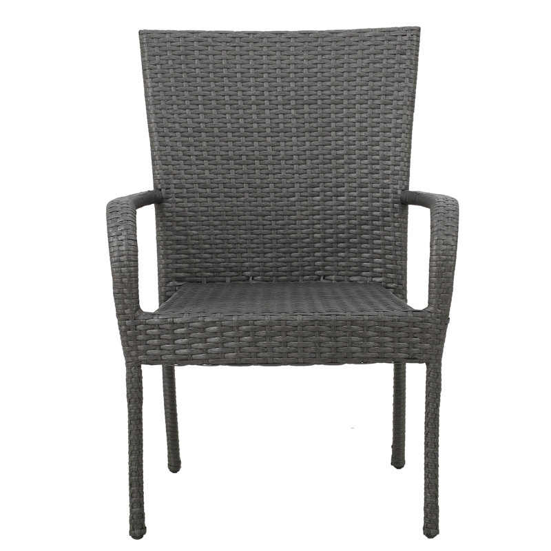 Chaise empilable en osier PE 1PC