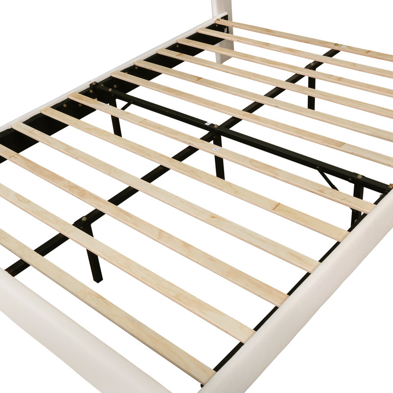 Eriksay Low Profile Upholstered Platform Bed with Winback Headboard