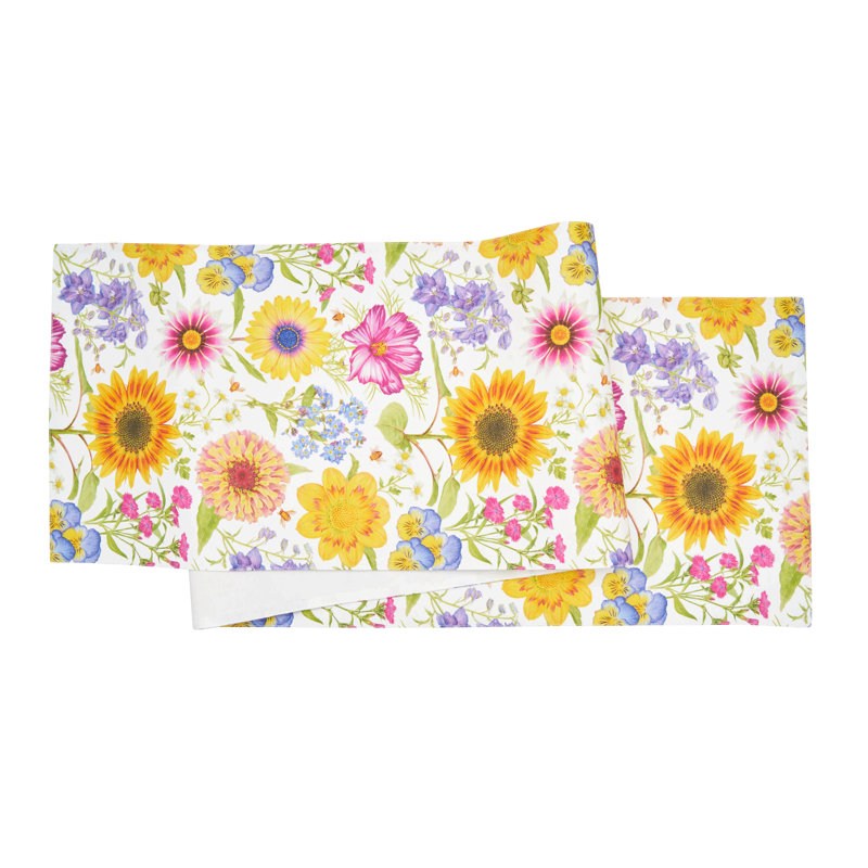 Baryal Spring Blooms Cotton Table Runner