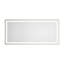 Miroir de salle de bain 60 po x 28 po à DEL avec façade et rétroéclairage, cadre en aluminium, brouillard, 3 modes de couleur, gradation continue, image non faussée, miroir de meuble-lavabo mural, fonction brouillard,
