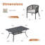 Ensemble de salle à manger de patio pour 6 personnes avec table rectangulaire de 60 po Brookstonval et 6 chaises de salle à manger en rotin PE-133003902