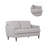 Bova Recessed Real Leather Loveseat-1177012492