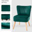 Modern Accent Chair, Fabric Living Room Chair With Rubber Wood Legs And Thick Padding-1119302503