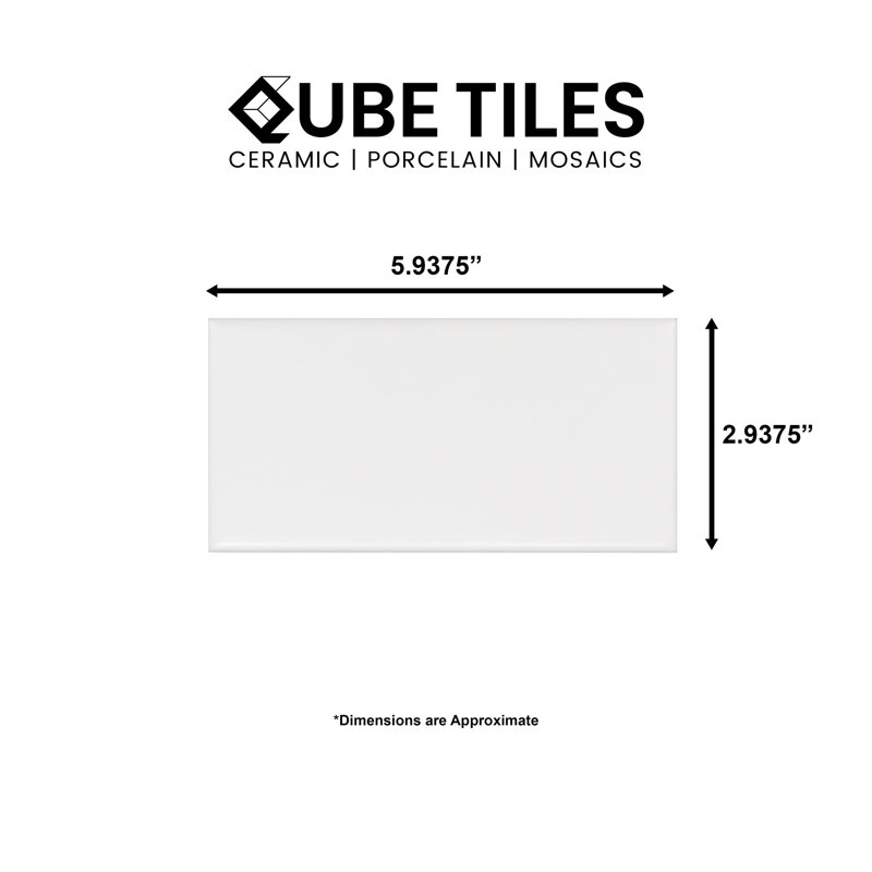 Shades 3" x 6" Matte Subway Wall Tile