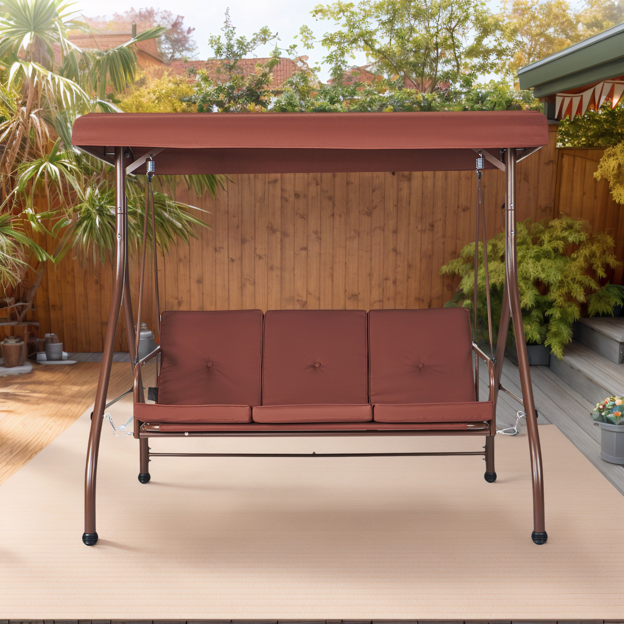 3-Seat Patio Swing Chair
