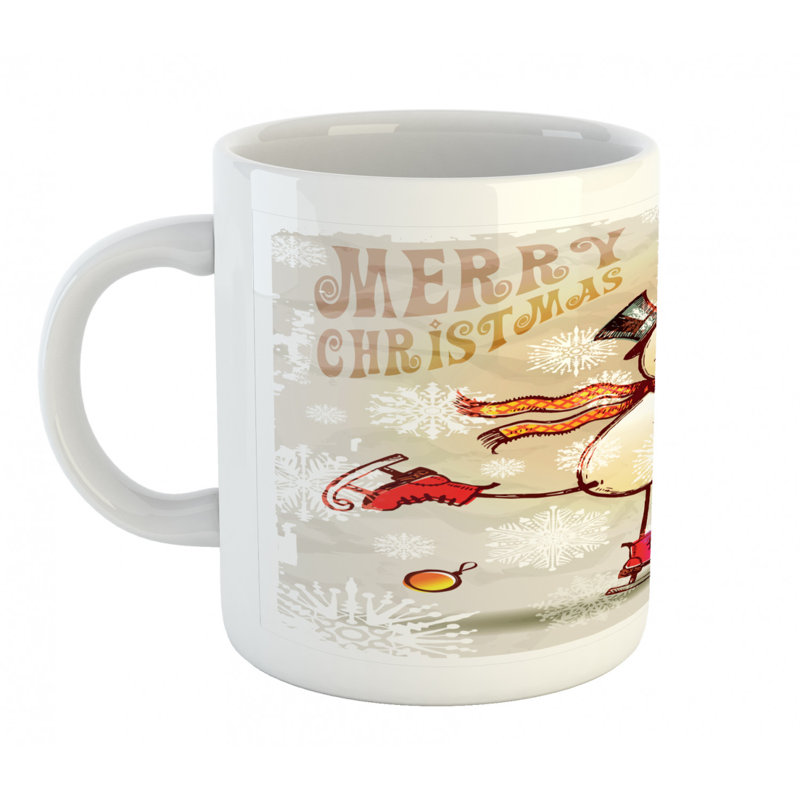 Grande tasse à café patine bonhomme de neige