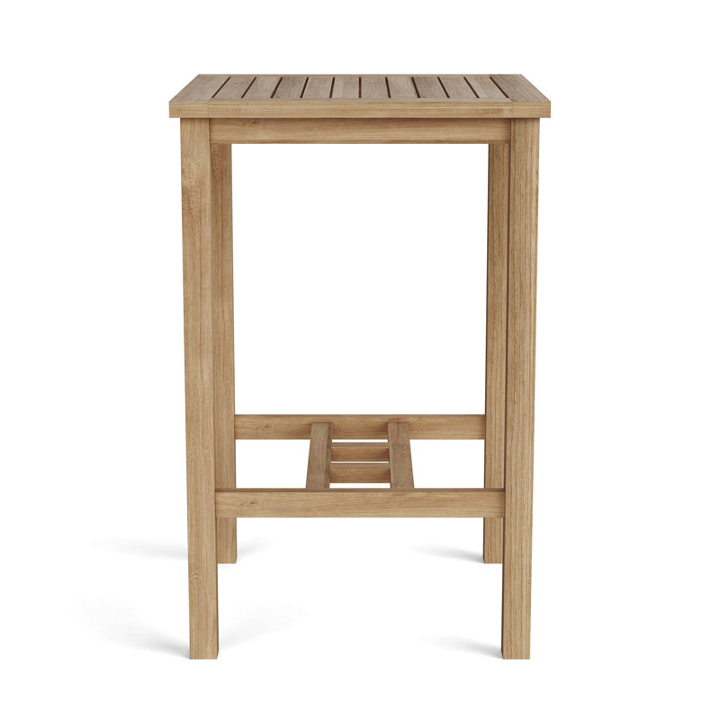Avalon Natural Teak Outdoor Square Bar Table