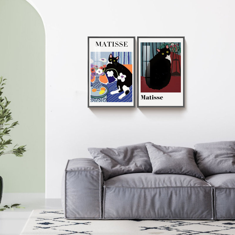 "Matisse", reproduction d'art encadrée sur toile par Henri Matisse, H 24 po x l 32 po x P 1,34 po, Cadre noir