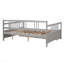 Lit de jour double en bois avec deux tiroirs, gris-1635387715