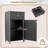 Black Small Freestanding Bathroom Cabinet With Single Door, Drawer & Anti-Tip